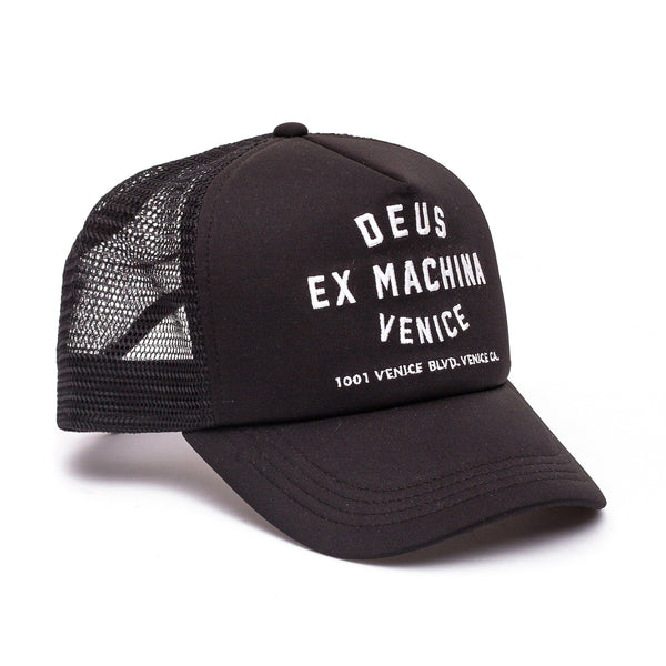 Venice Address Trucker Hat - Black